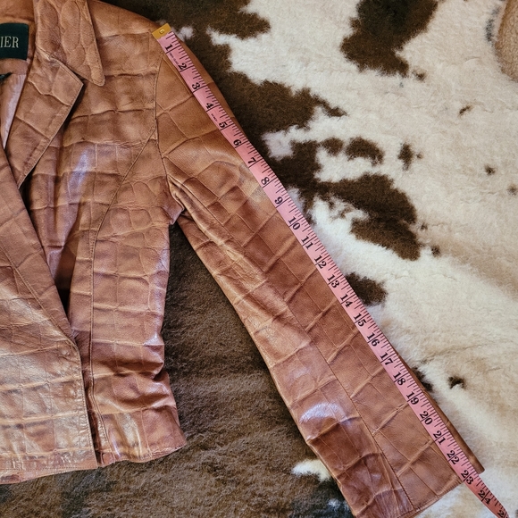 Danier Leather Jacket- Crocodile Skin Print - Picture 9 of 11